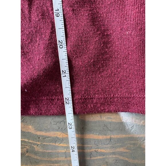 Gap maroon red wine puffed sleeves pullover long sleeve sweater women's size Med - Picture 9 of 10